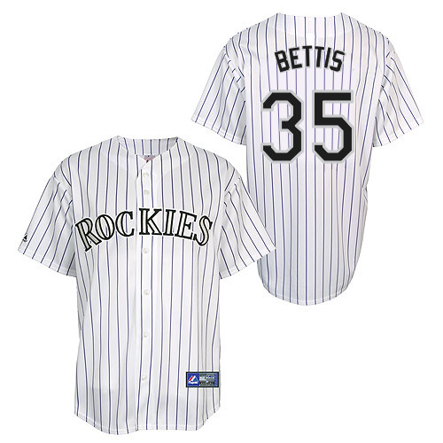 Chad Bettis #35 Youth Baseball Jersey-Colorado Rockies Authentic Home White Cool Base MLB Jersey